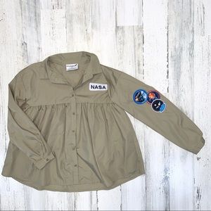 Buzzaldrin | Kid’s NASA Khaki Long Sleeve Top